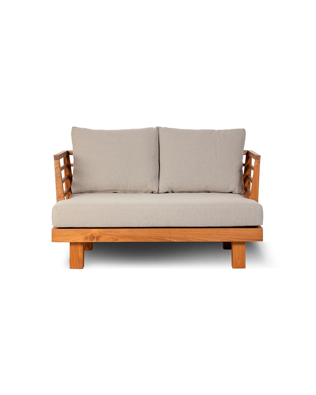 Smuk teak 2 personers sofa