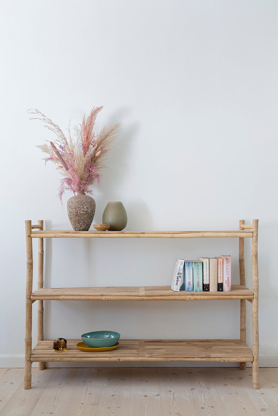 Bamboo bookcase 150 cm long