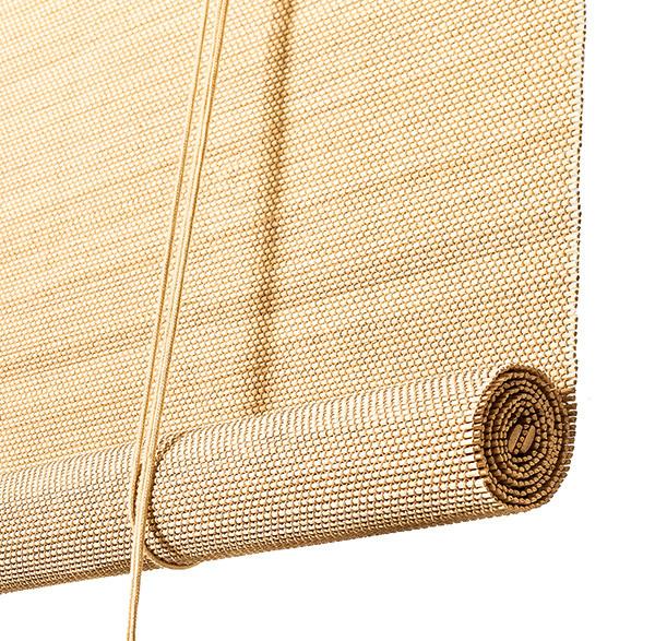 Light bamboo roller blinds