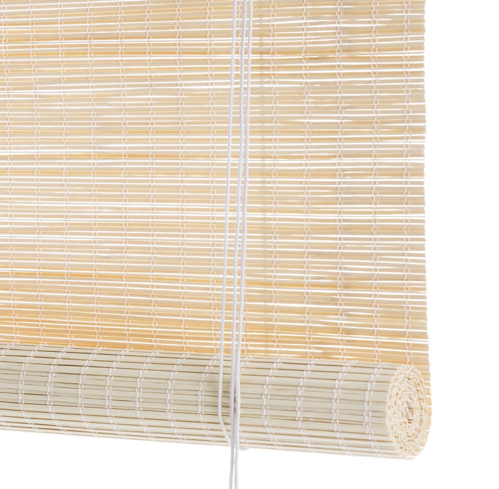 Light privacy bamboo roller blinds