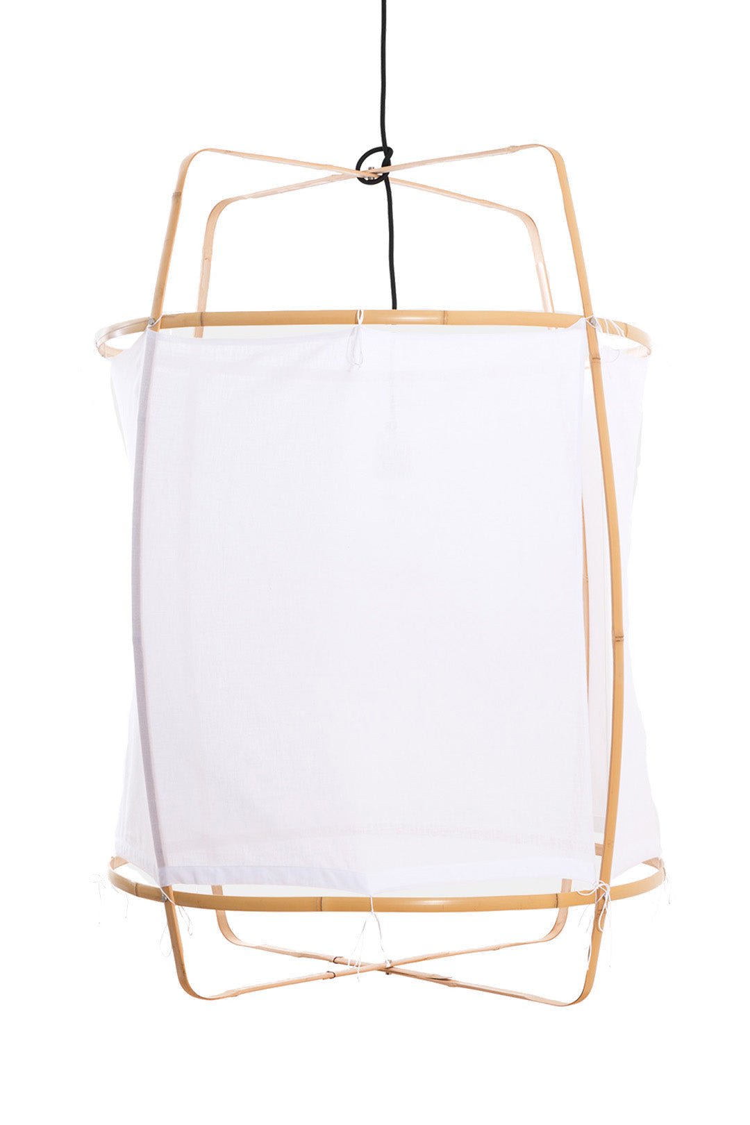 Ay Illuminate lamp with white fabric