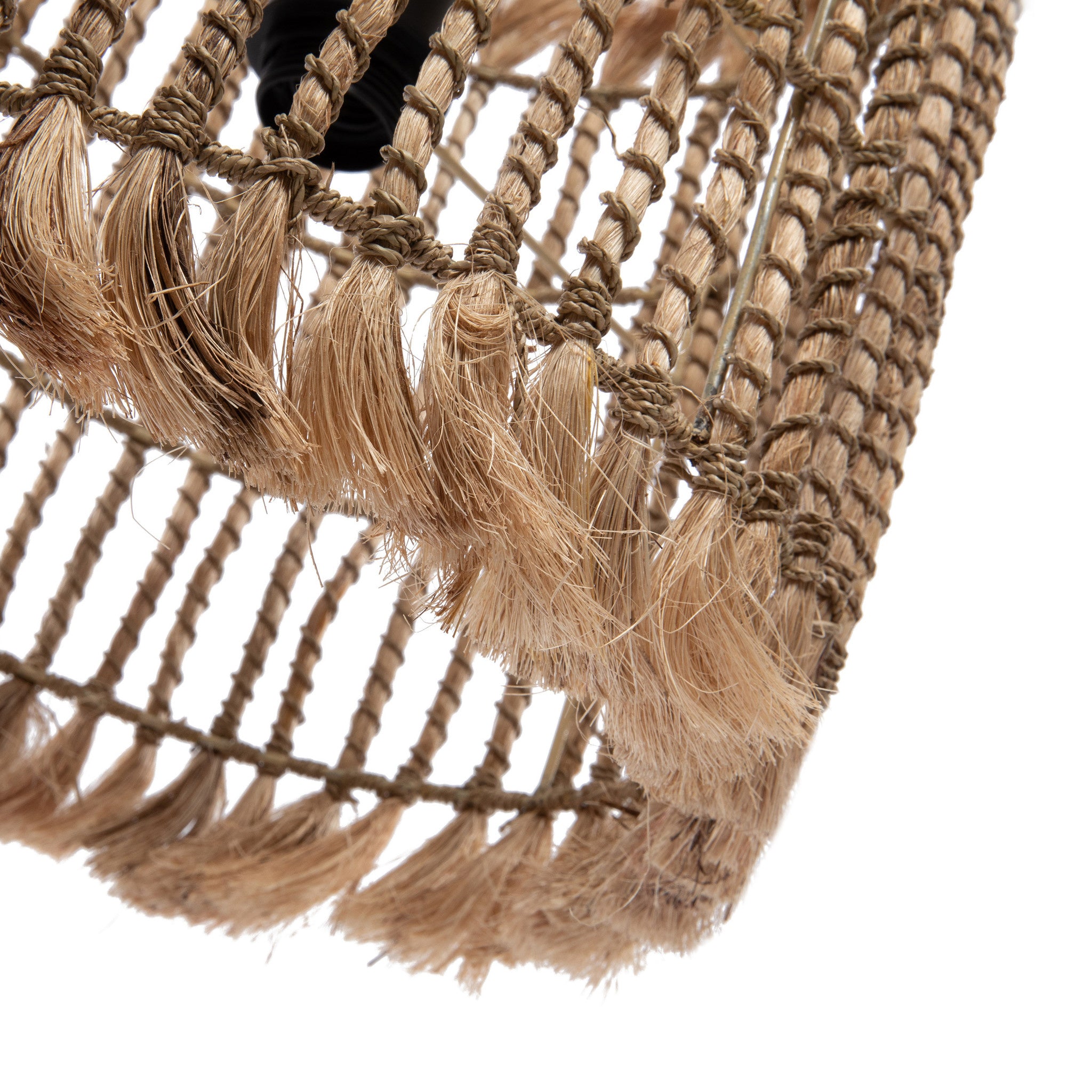 Abaca birdcage hanging lamp - natural - M