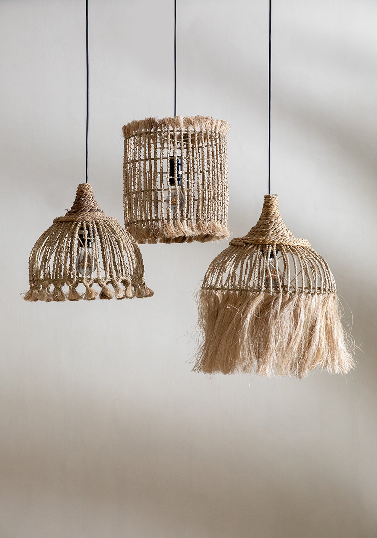 Abaca Tofs Hänglampa - Naturlig - S