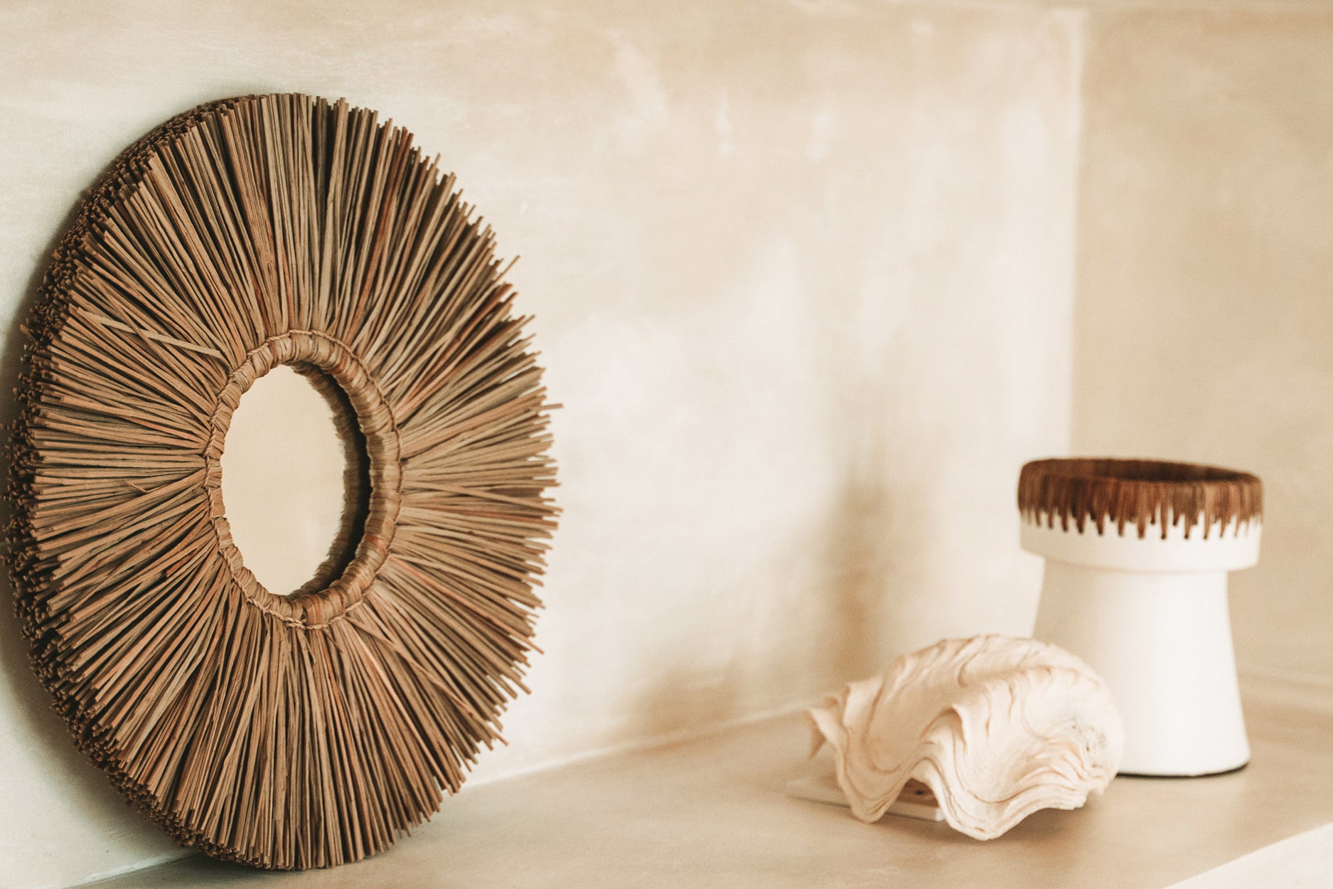 Alang Alang Mirror - Natural - M