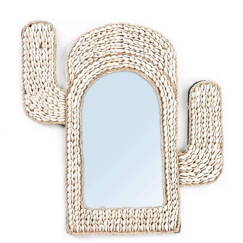 Cactus Shell Mirror - Natural