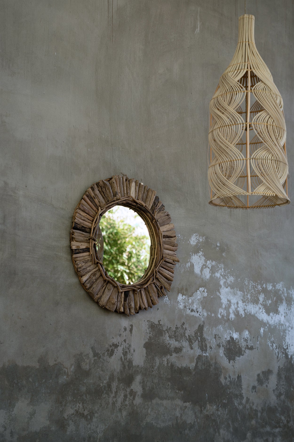 The Driftwood Crown Spiegel - Natural - M