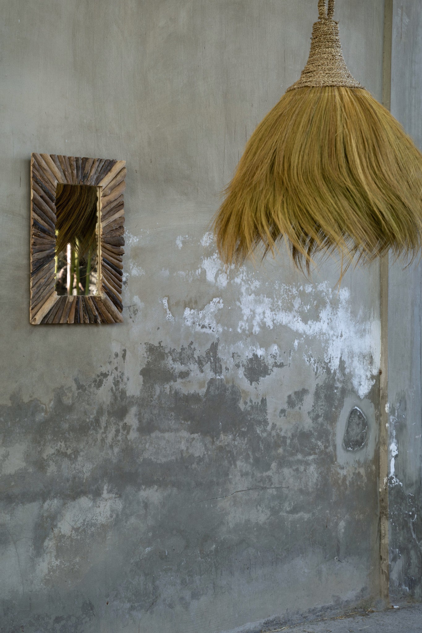 De Driftwood Framed Spiegel - Naturel - M