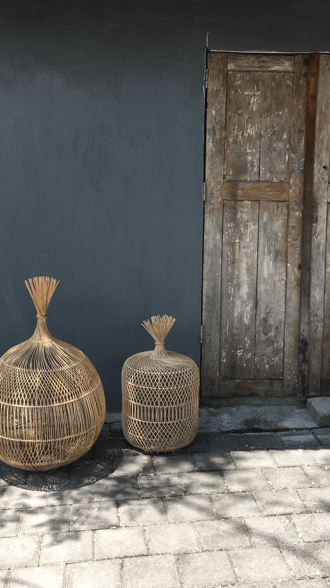 Dumpling hanging and floor lamp - Natural - M