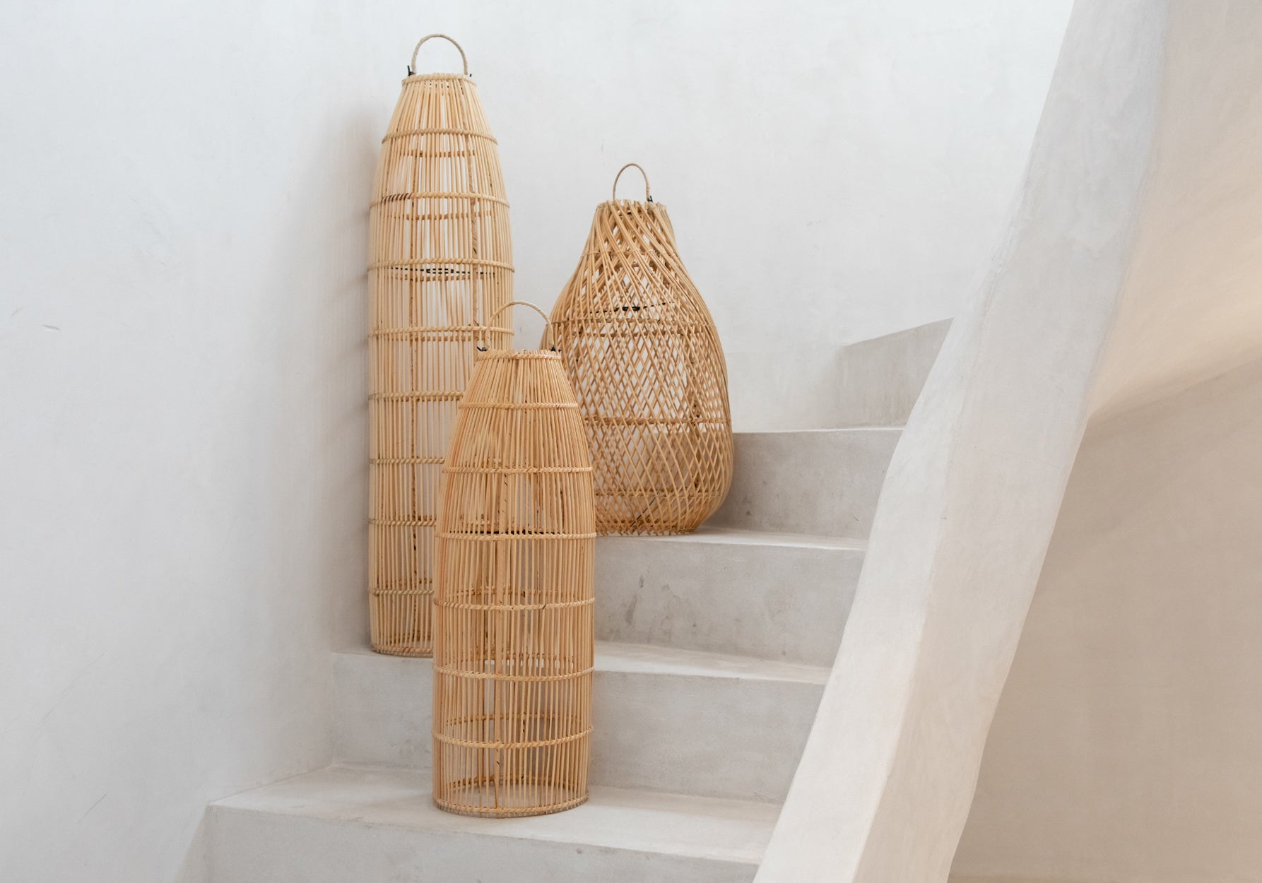 Fish trap hanging lamp - Natural - M