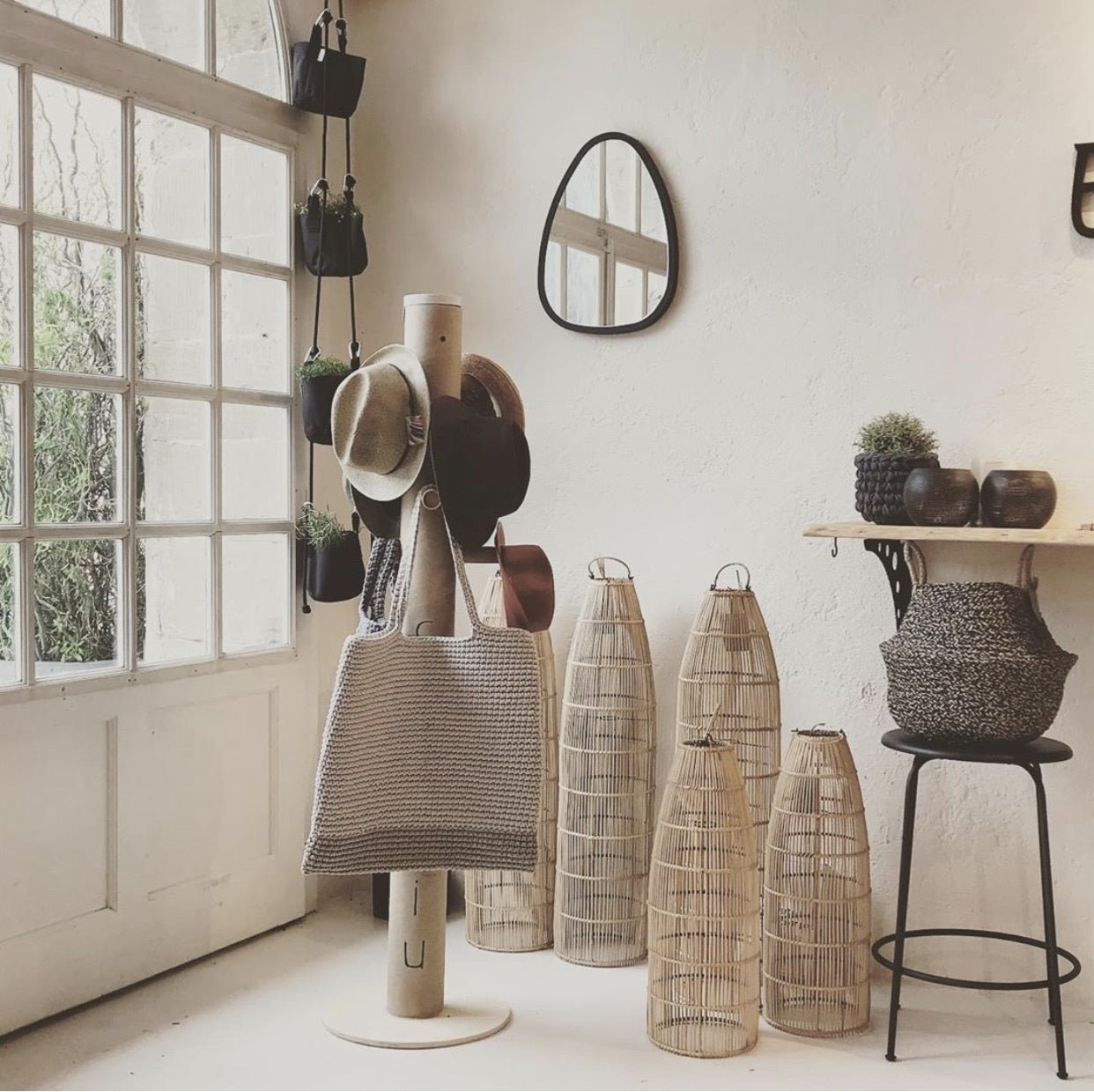 Fish trap hanging lamp - Natural - M
