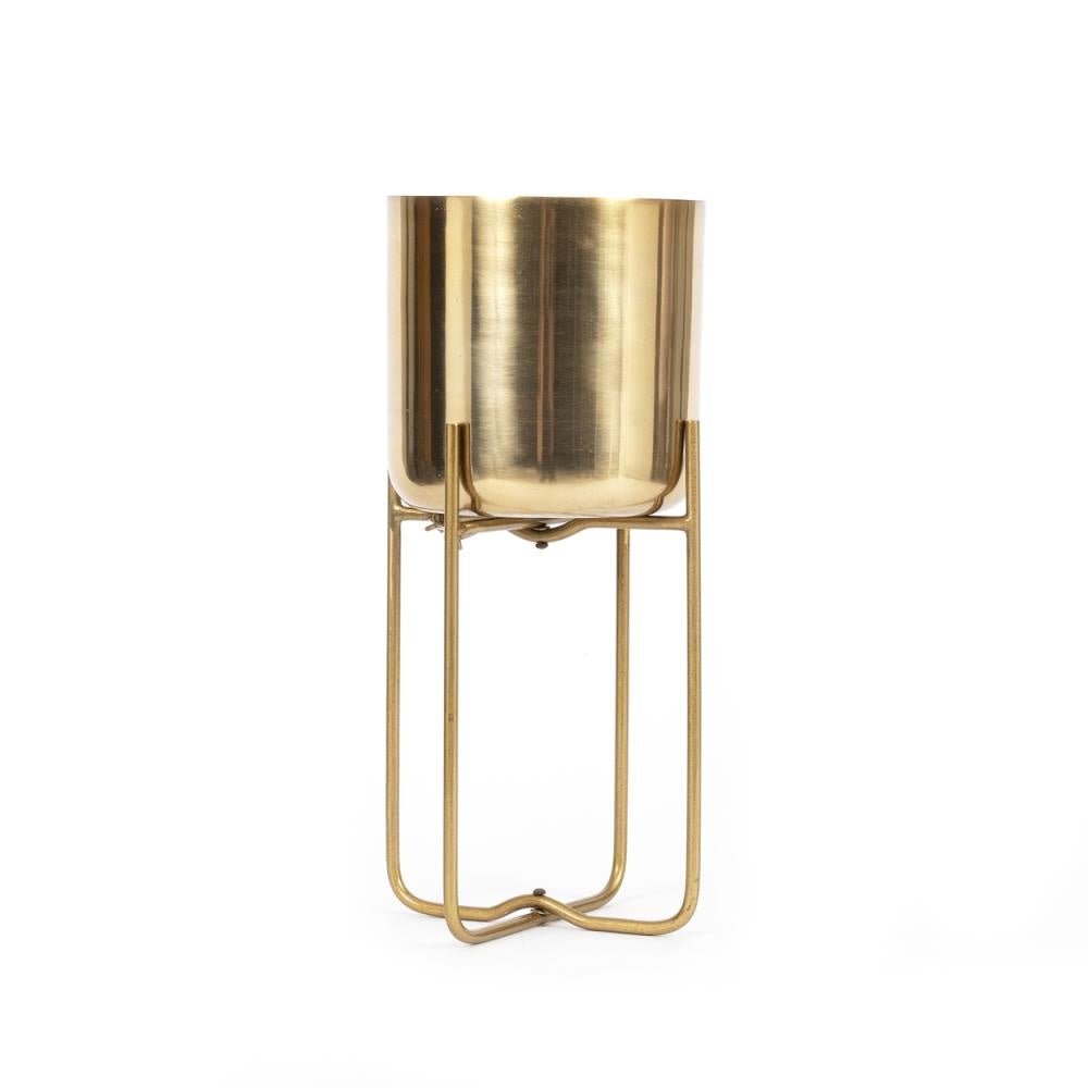 Brass planters on foot - Brass - M