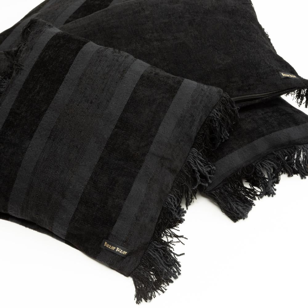 Funda de Cojín The Oh My Gee - Terciopelo Negro - 35x100