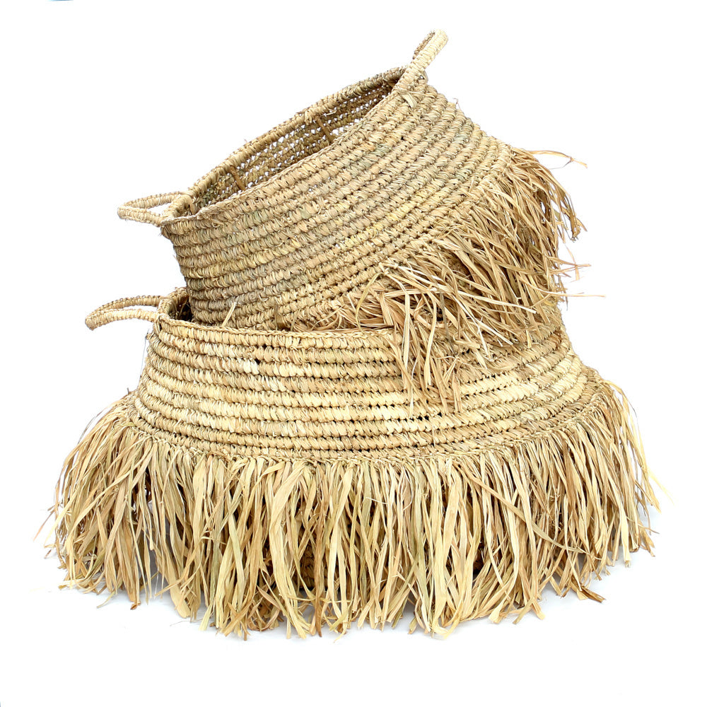 Raffia Deluxe Basket - Natural - Set of 2
