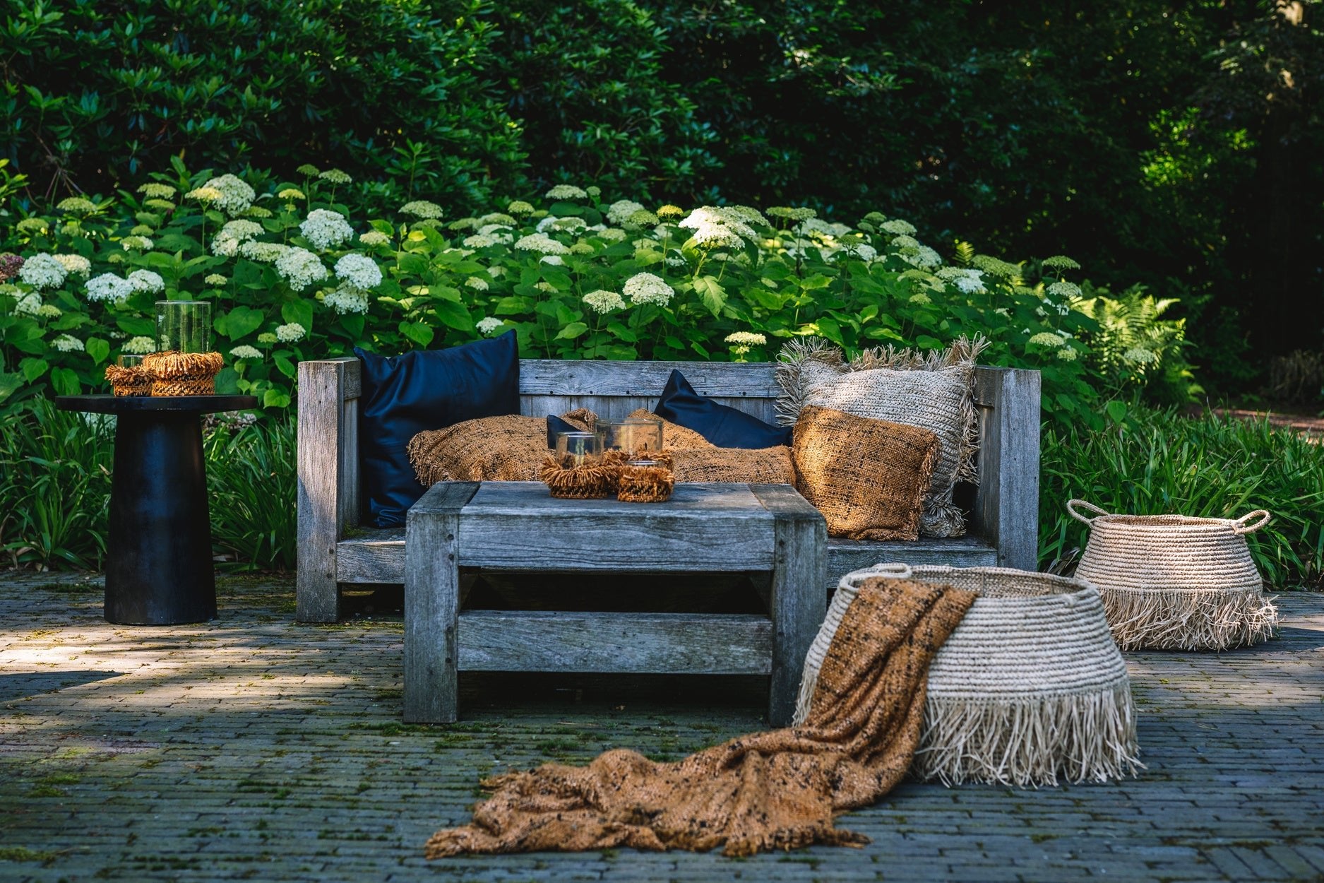 Raffia Deluxe Basket - Natural - Set of 2