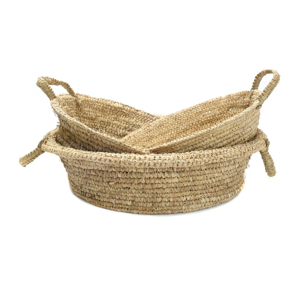 Af Raffia Mand - Natural - L