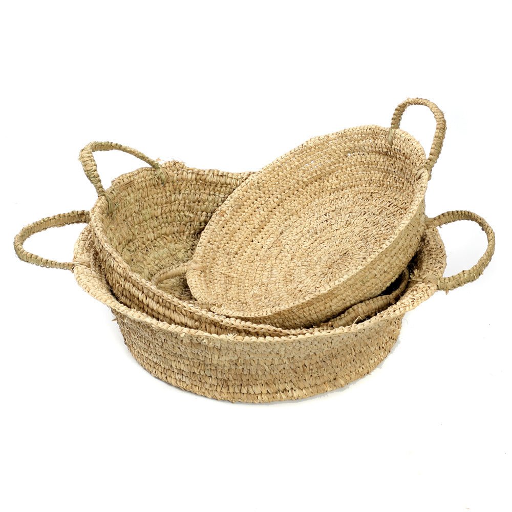 Af Raffia Mand - Natural - L