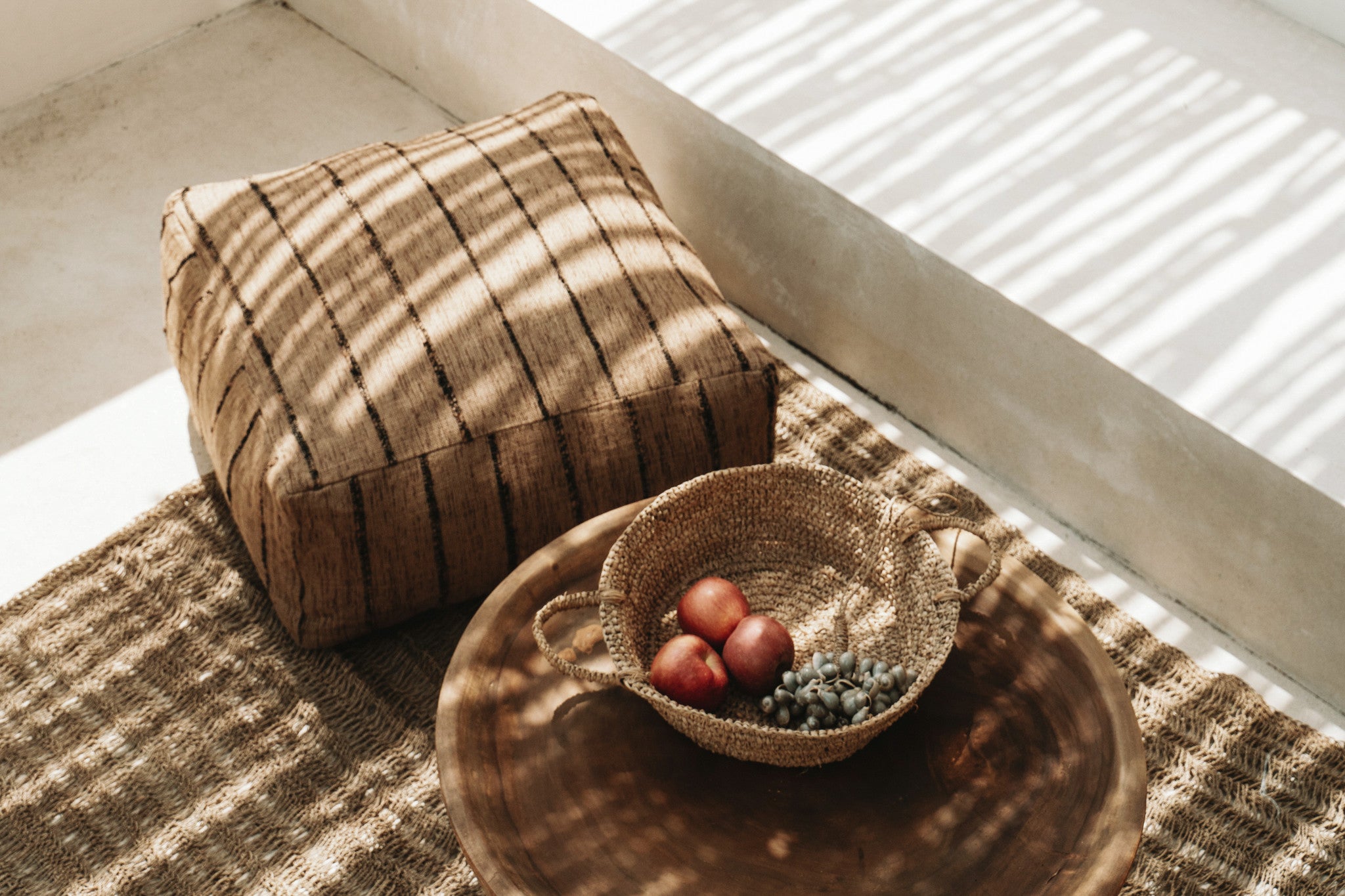 Af Raffia Mand - Natural - L