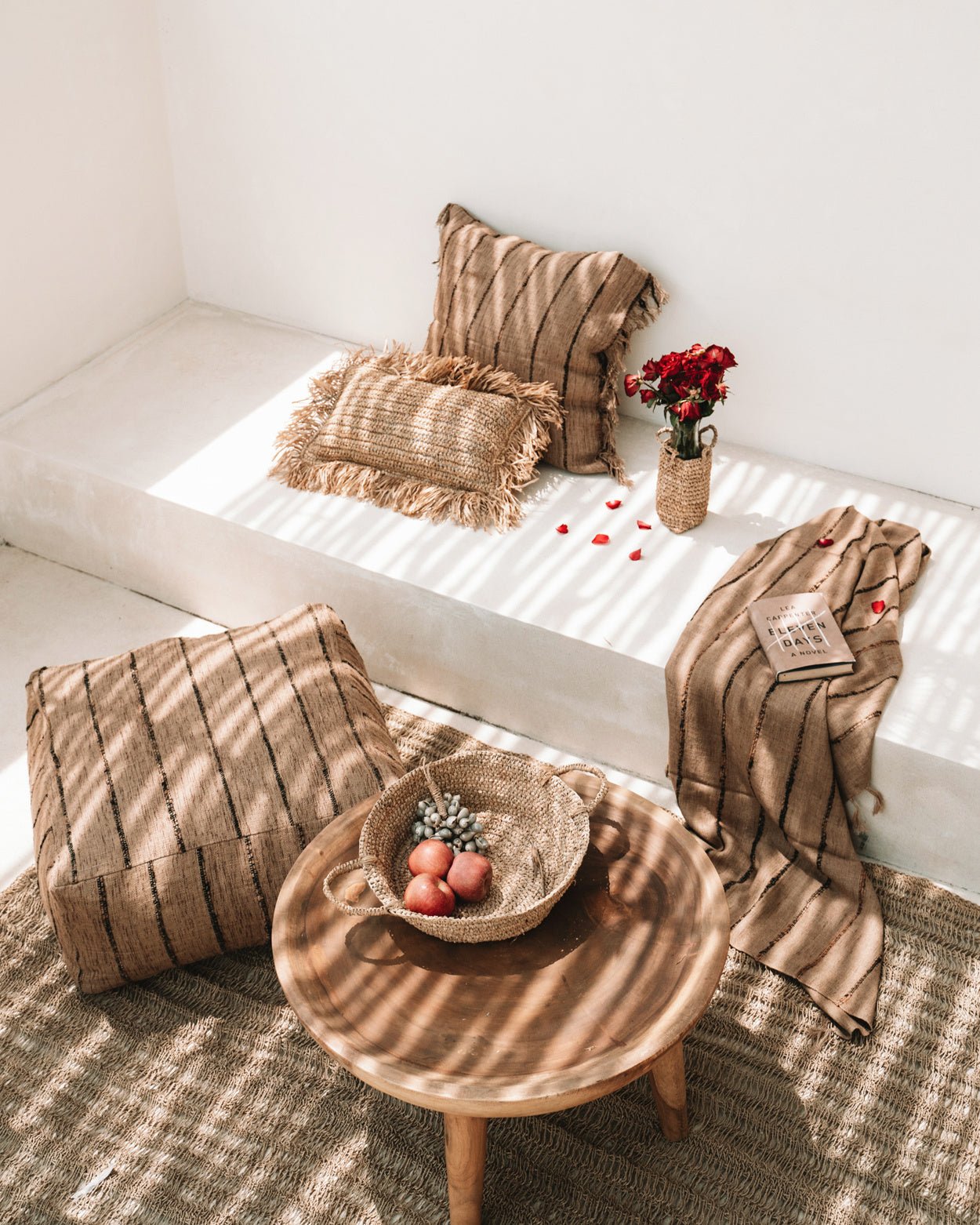 Af Raffia Mand - Natural - L