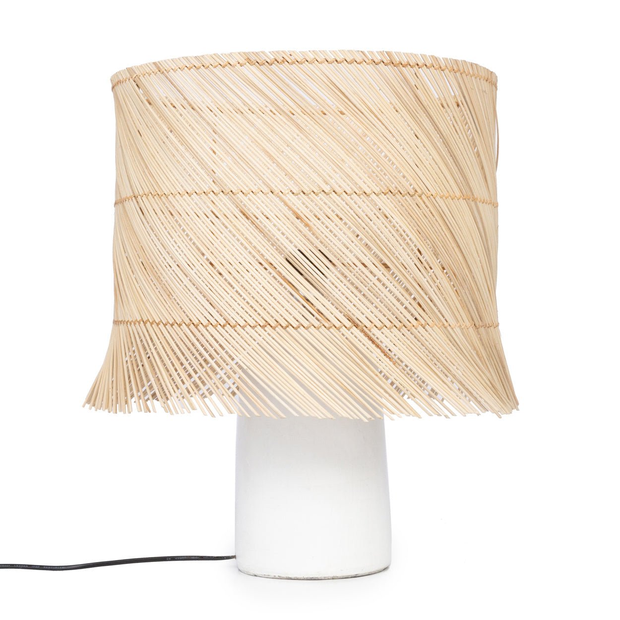 Rattan Table Lamp - White Nature