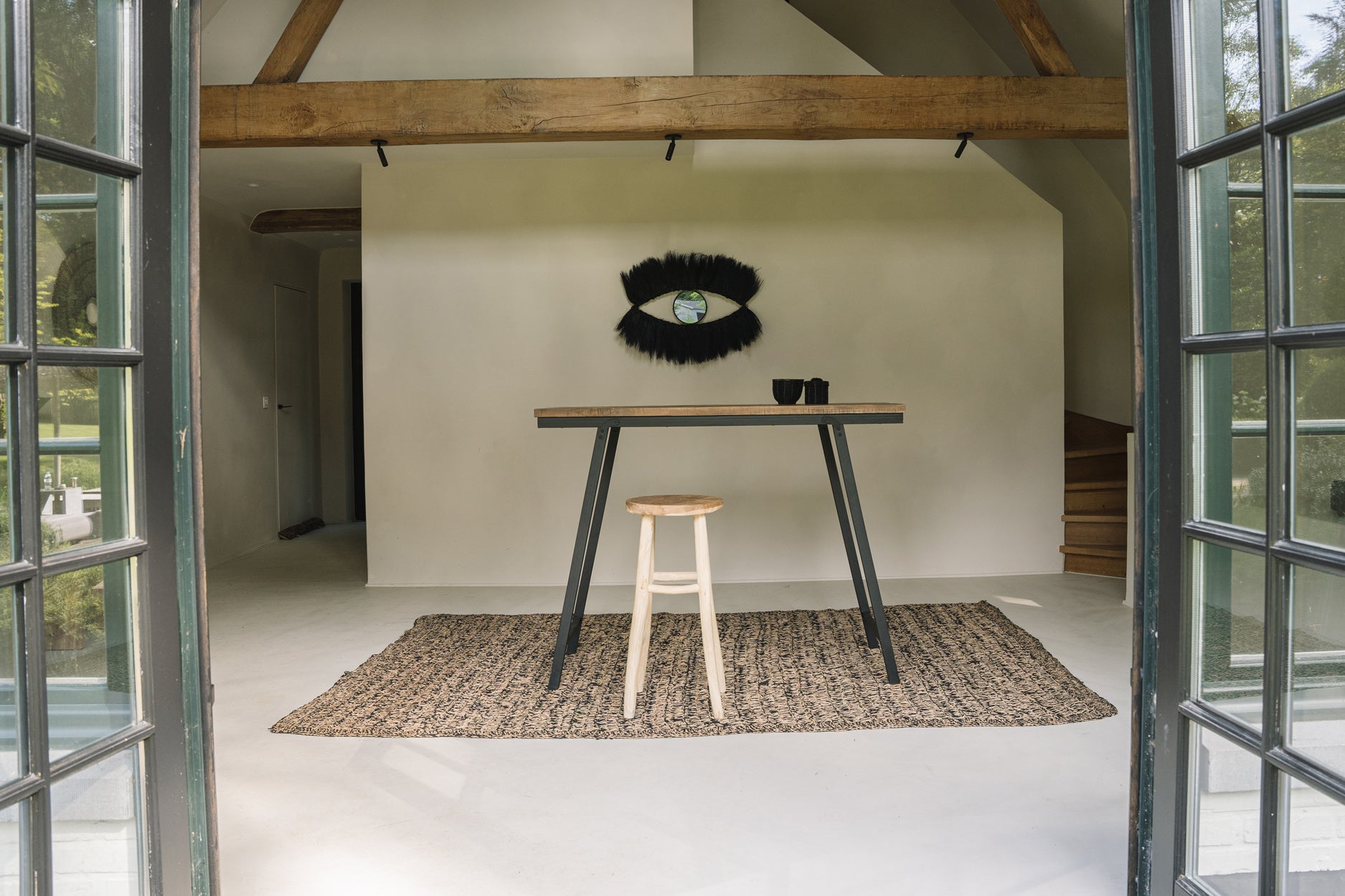 Alfombra de hierba marina - Negro natural - 200x300