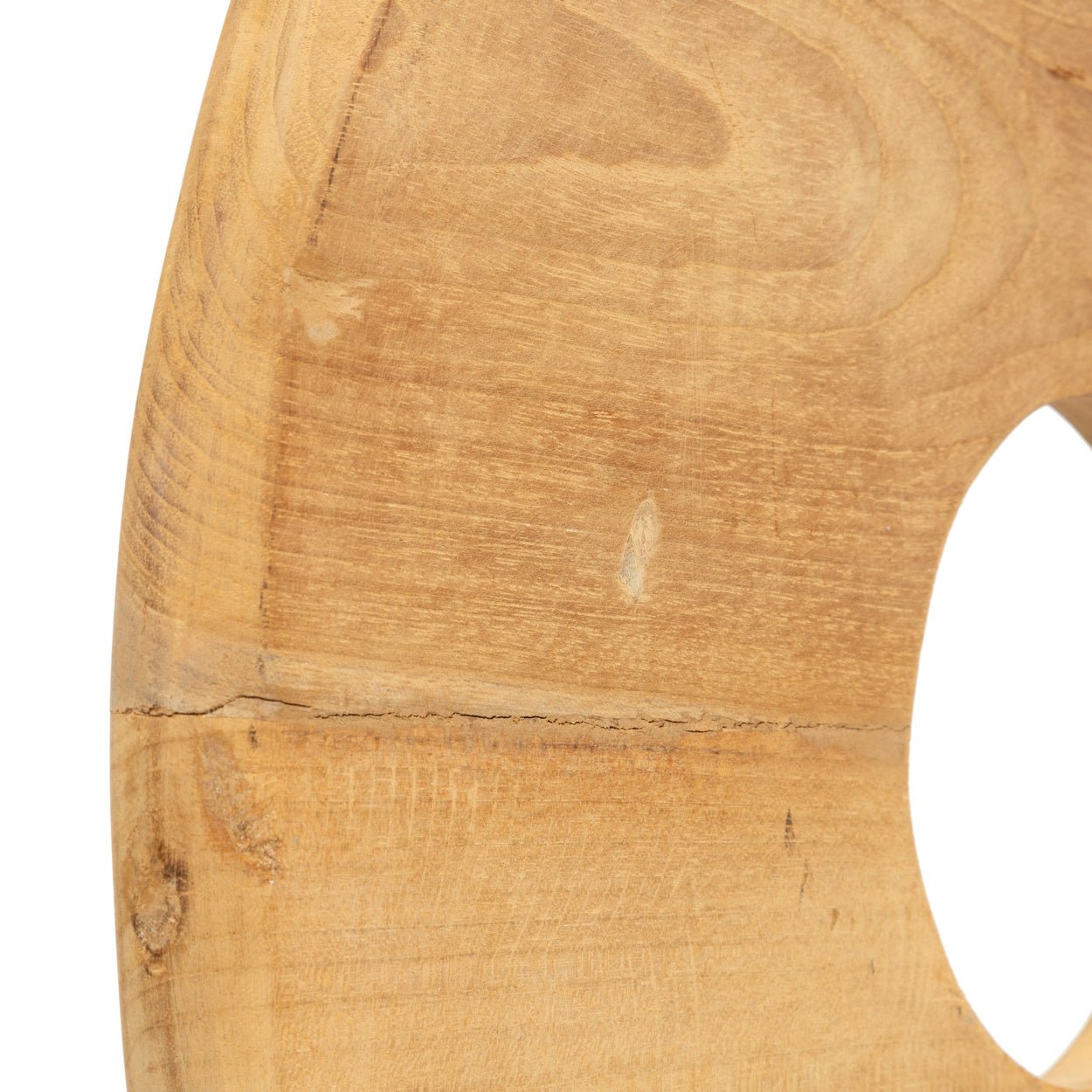 Teak disc on stand - M