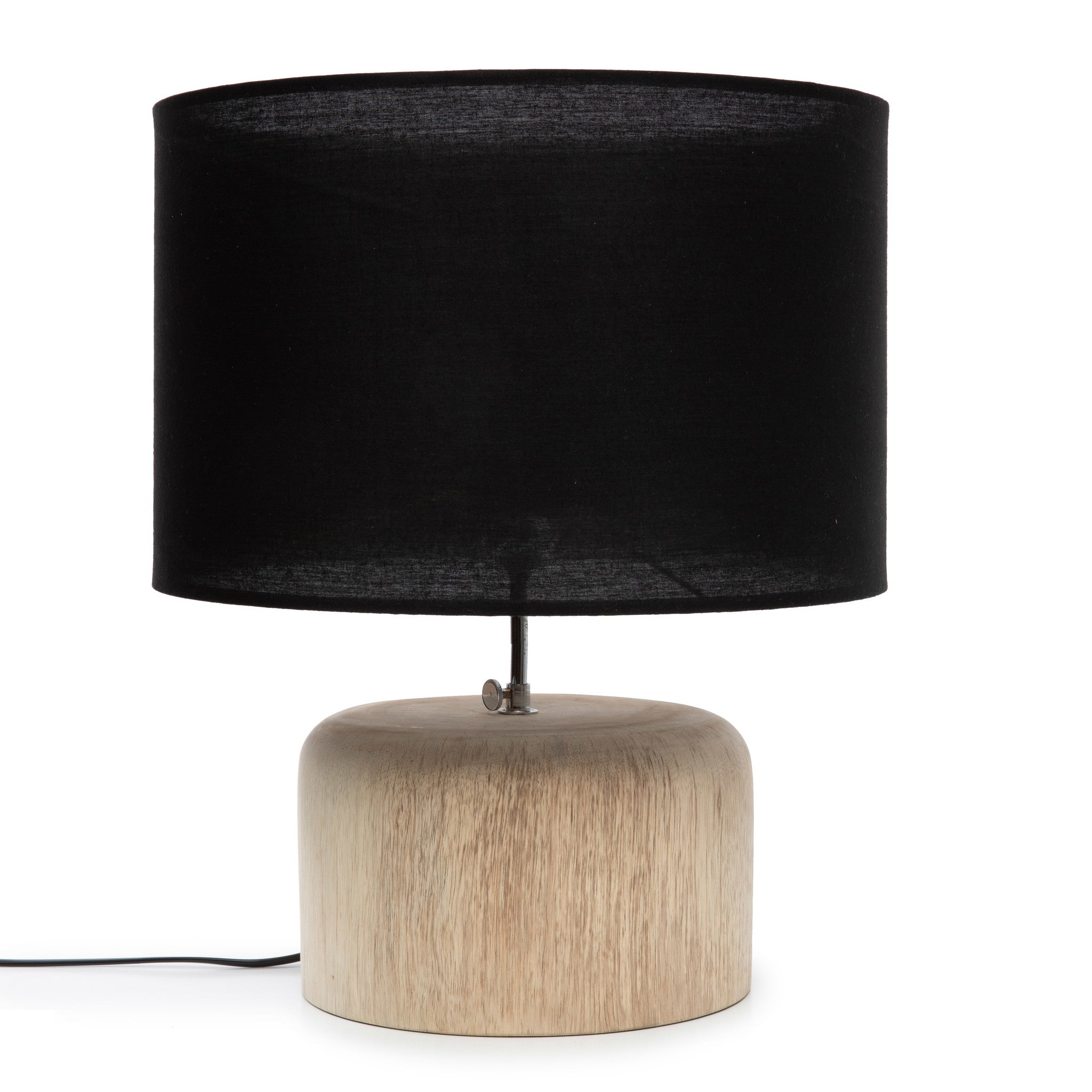 Bordlampen i teaktræ - Natursort