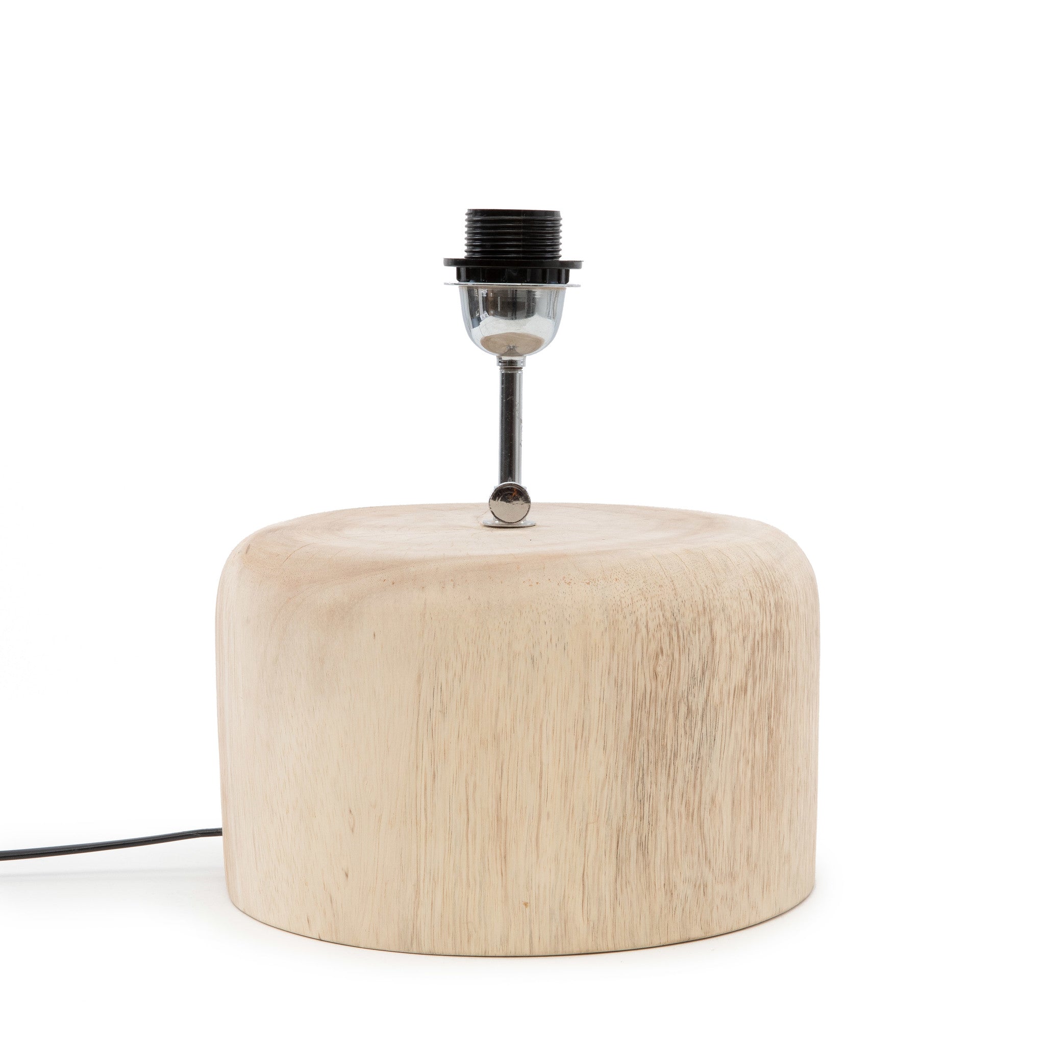 Table lamp base made of teak wood - natural