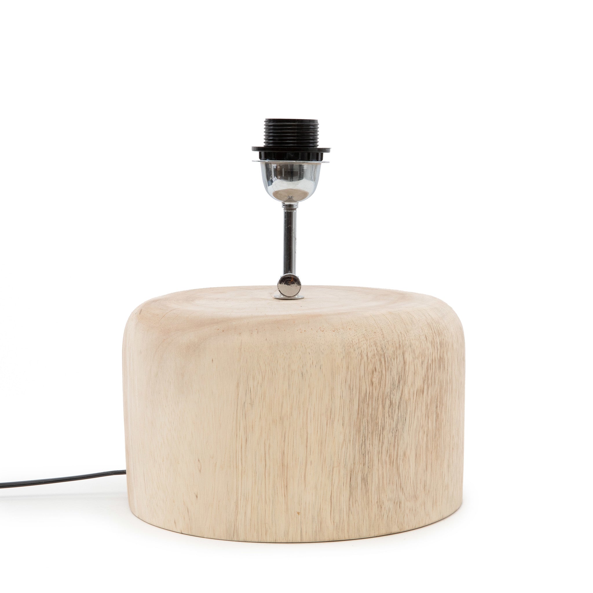 Pie de lámpara de sobremesa fabricado en madera de teca - natural