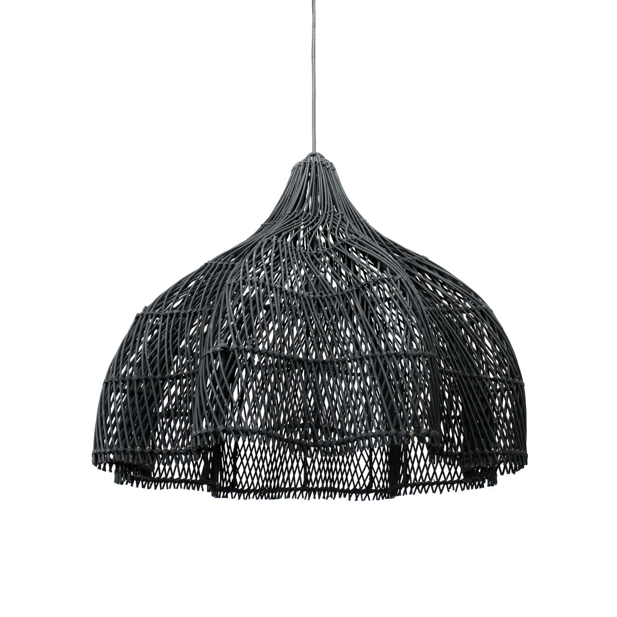 La lámpara colgante batida - Negro - M