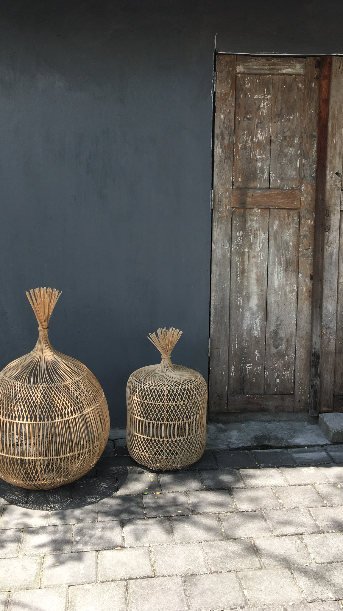 Wonton floor and hanging lamp - natural
