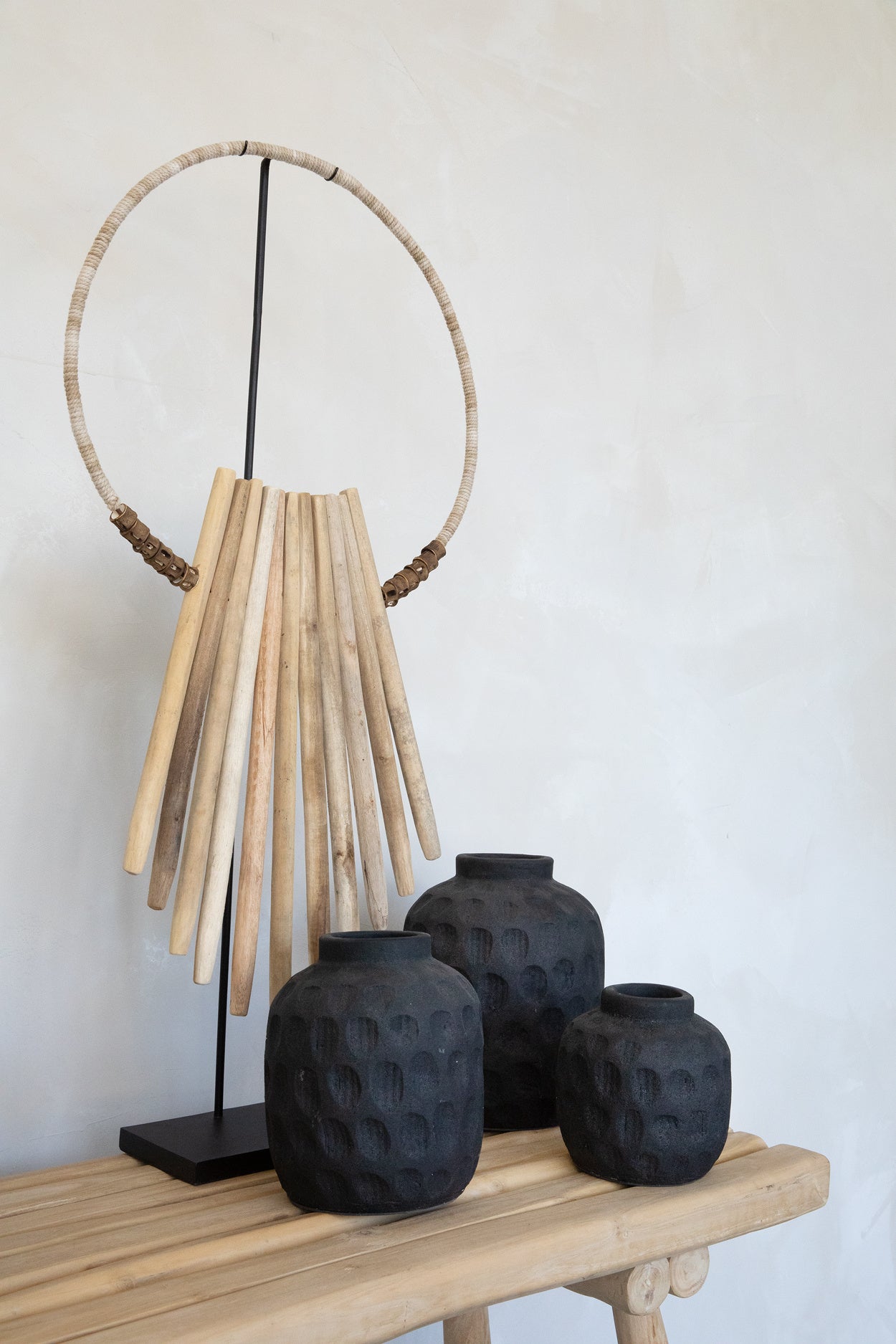 The wooden sticks on a stand - Natural
