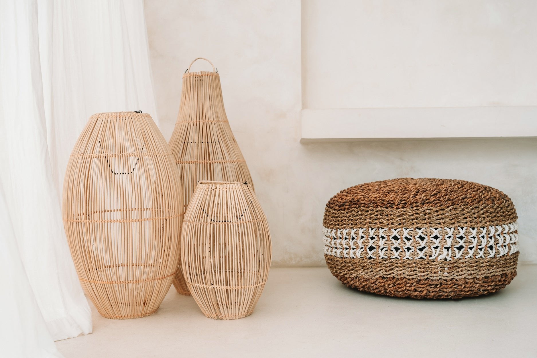 Zuri hanging lamp - natural - L