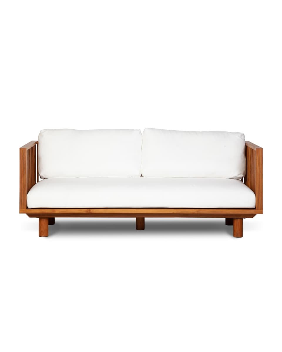 Smuk 3 personers sofa i teaktræ