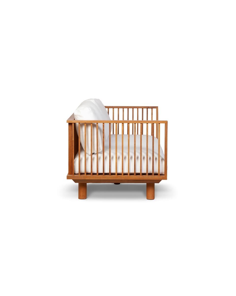 Smuk 4 personers sofa i teaktræ