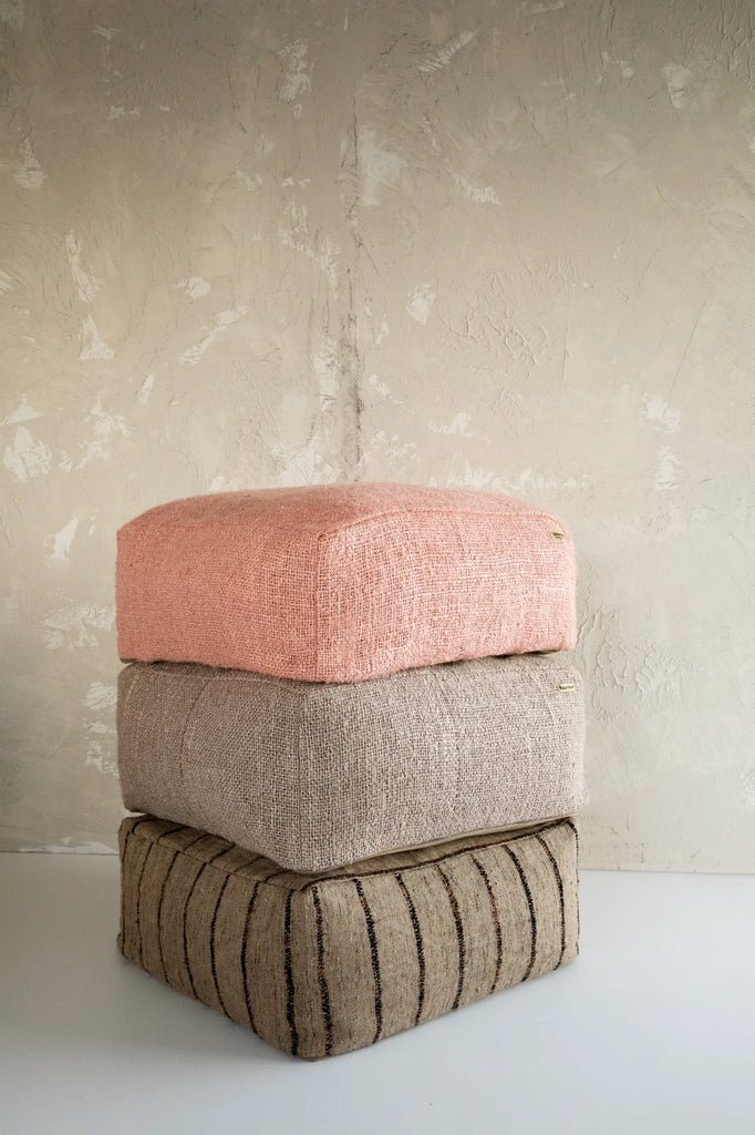 The Oh My Gee Pouf - Beige Black