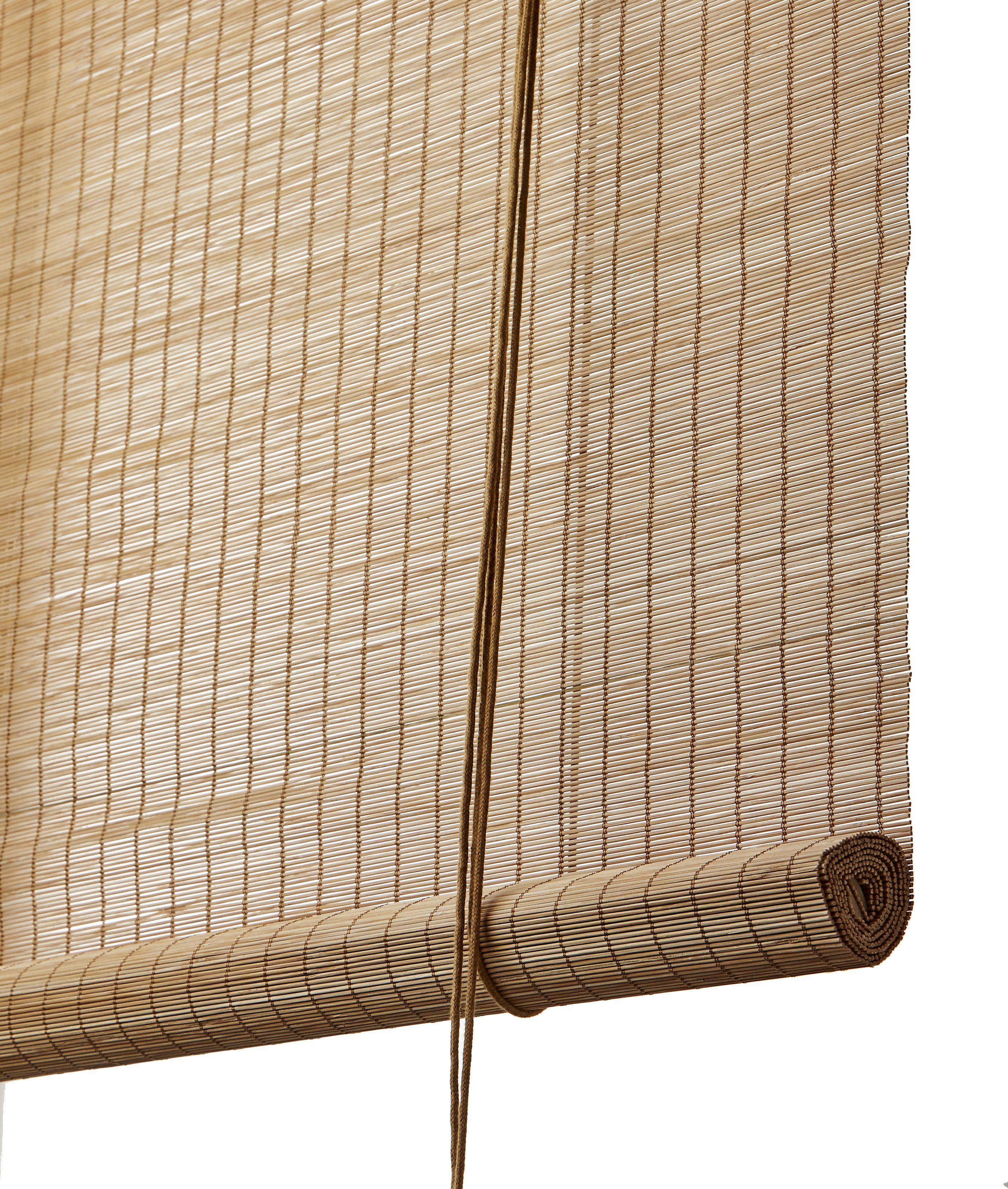 Bruna fina bambu rullgardiner