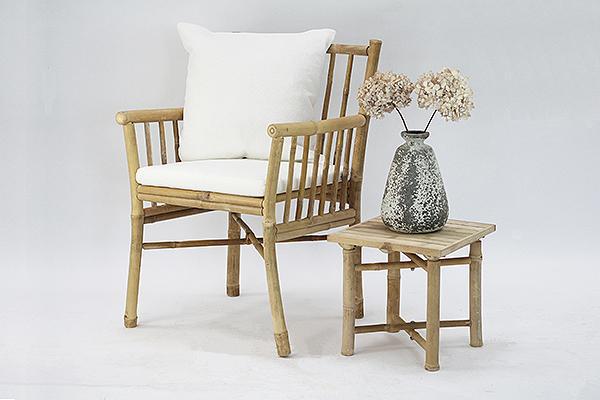 Bambupaket hopfällbart bord och 2 stolar