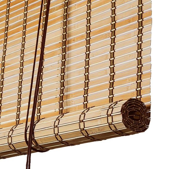 Brown natural bamboo roller blinds