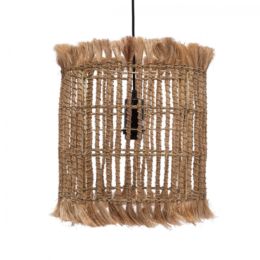 Abaca birdcage hanging lamp - natural - M