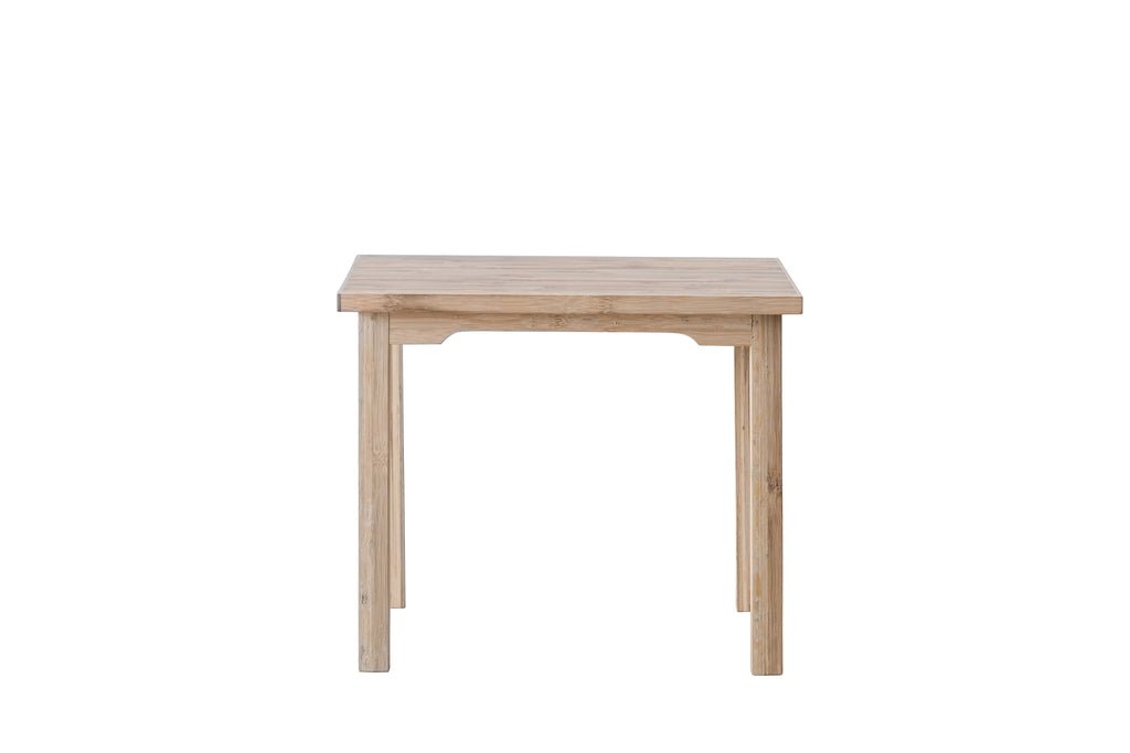 SÆT: Bambus spisebord 90x90x75 og 4 spis - Northbynorth - Køb Bambusmøblerebords stole