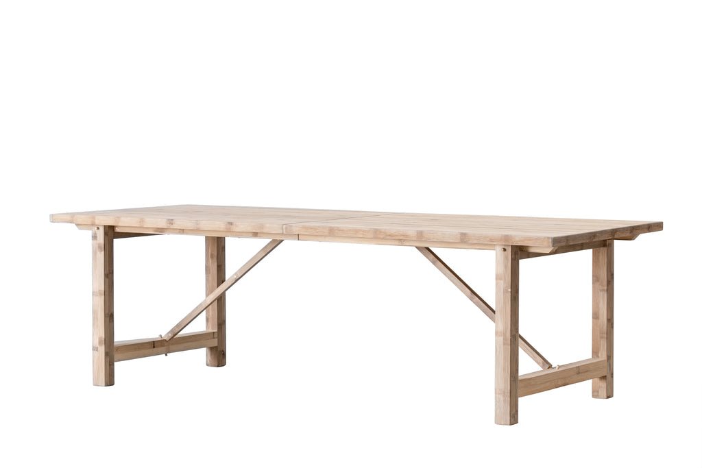 SÆT: 2.5 meter spisebord og 8 stole - Northbynorth - Køb Bambusmøbler
