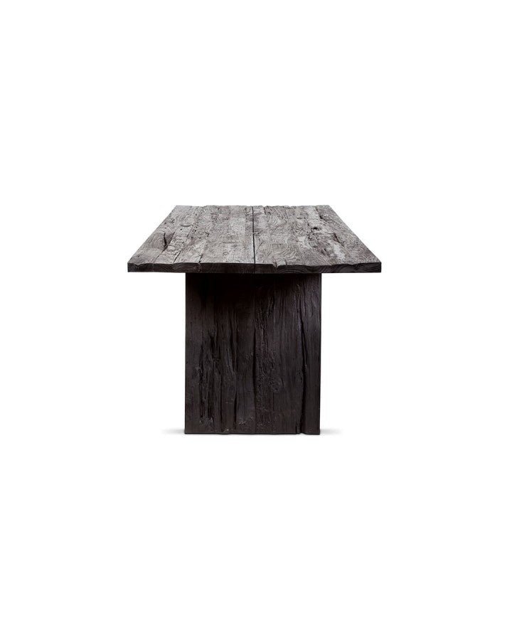 Hermosa mesa de comedor de teca negra 220x90