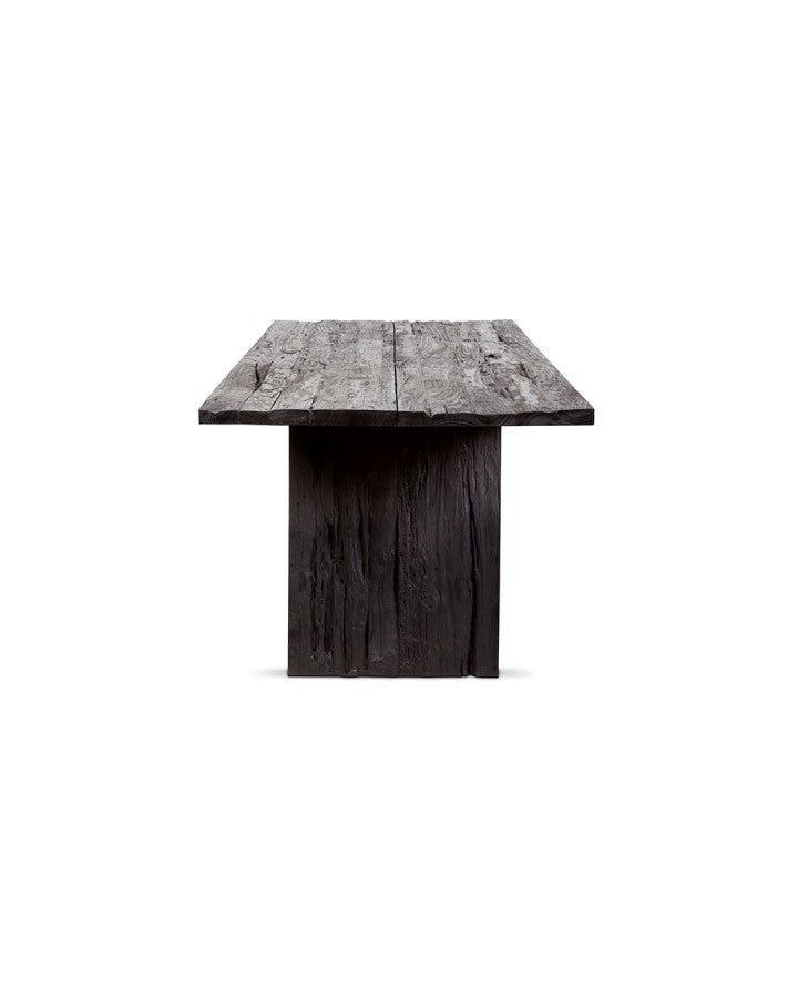 Svart vackert matbord i teak 220x90