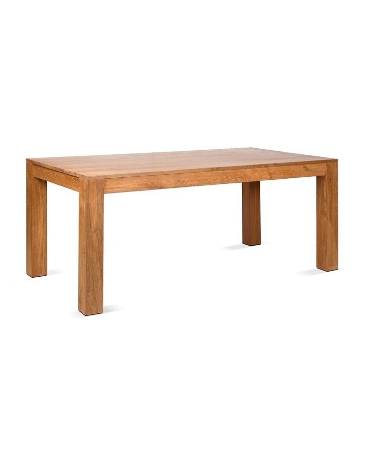 Utdragbart matbord i obehandlad massiv regenererad teak 180 (260) x 90 cm