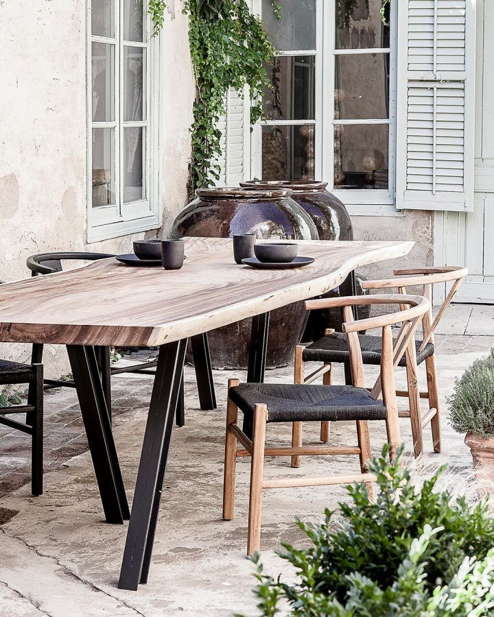 Hermosa silla de comedor de teca