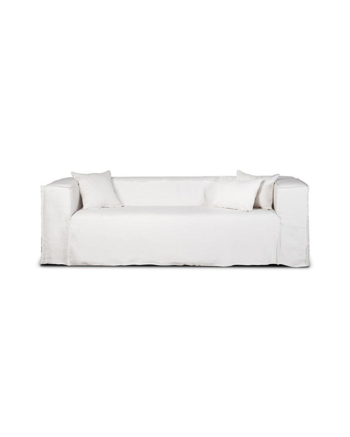 Vacker soffa i högkvalitativt linne